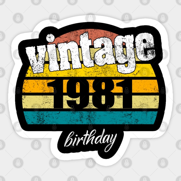 vintage 1981 Sticker by Yous Sef